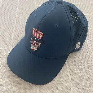 Branded Bills Navy Blue Baseball Cap with Patriotic Skull Patch Stile 585
